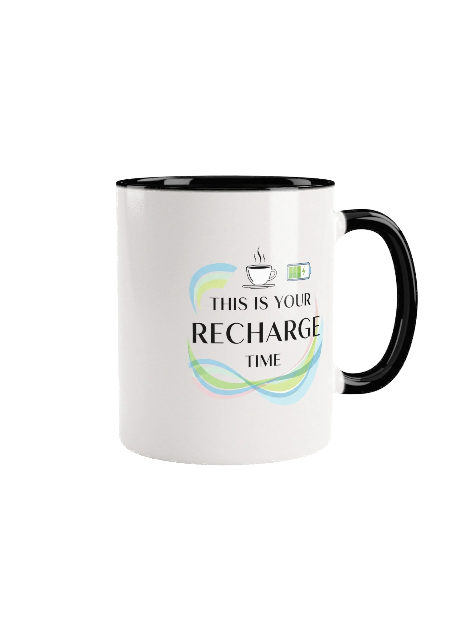 "This Is Your Recharge Time" Inspirational Coffee Mug – Perfect Self-Care & Relaxation Gift product image (1)