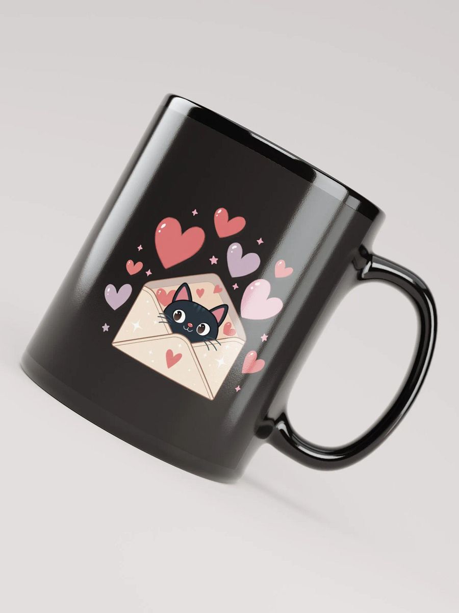 Feline Valentine Envelope - black mug product image (4)