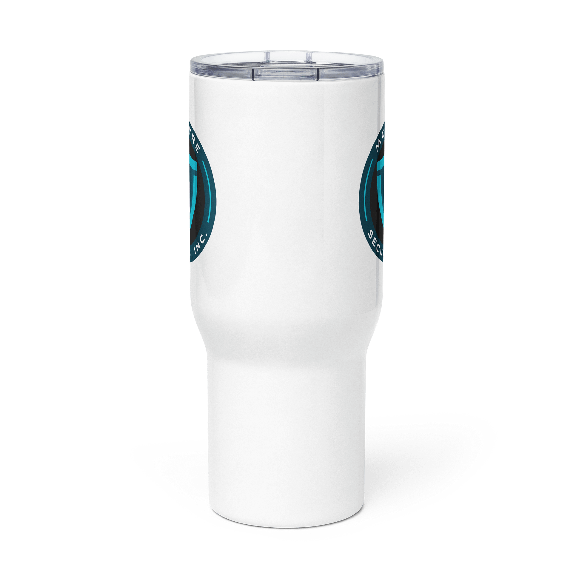 Stainless Steel Travel Mug with Handle - McIntyre Security Inc. Logo product image (2)
