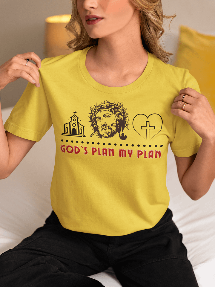 God`s Plan My Plan , Christian Faith, Bell a Canvas T-Shirt - Light product image (1)