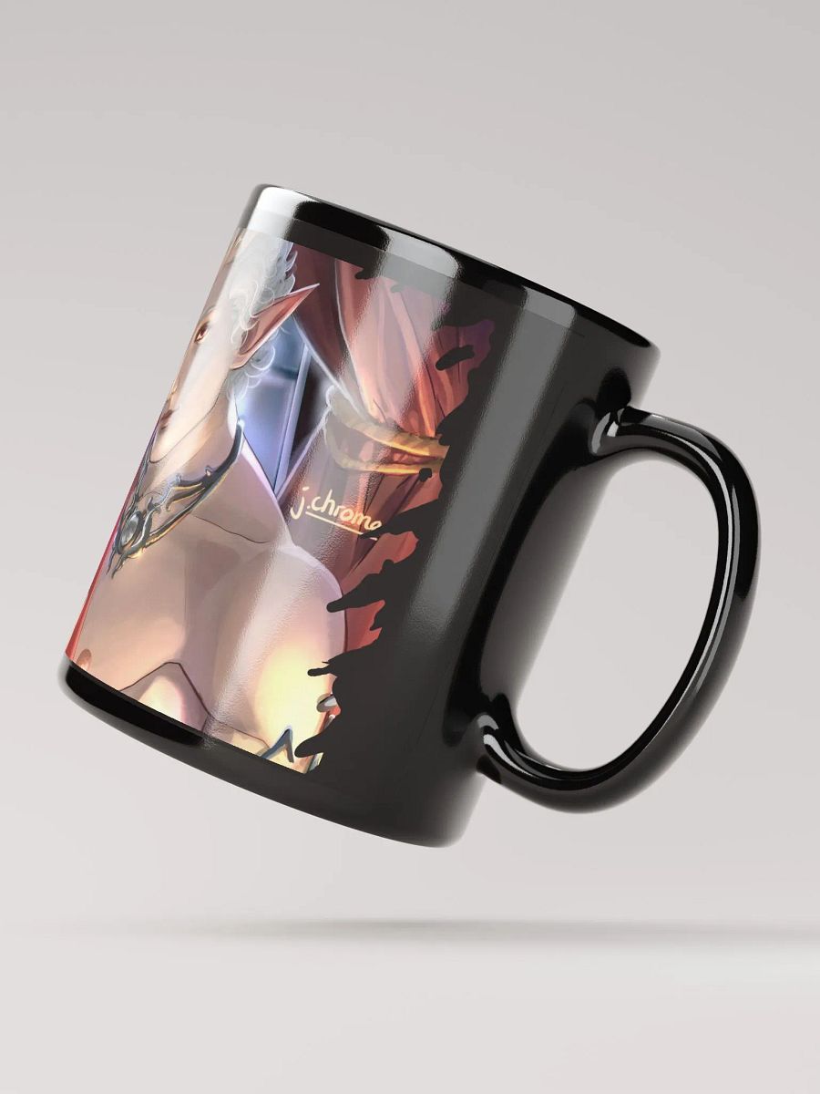 Vampire Valentine - Romantic Pinup Game Fanart - Black Ceramic Mug - Art by CosmicChroma product image (3)
