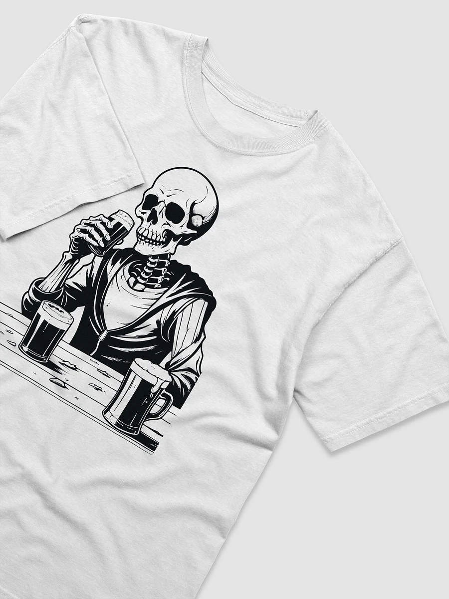 SKELETON DRINKING BEER Skeleton, skeletons, sitting skeleton, beer, beer glass, beer mug, beer lover, funny beer shirt, bar sign, sexy product image (3)