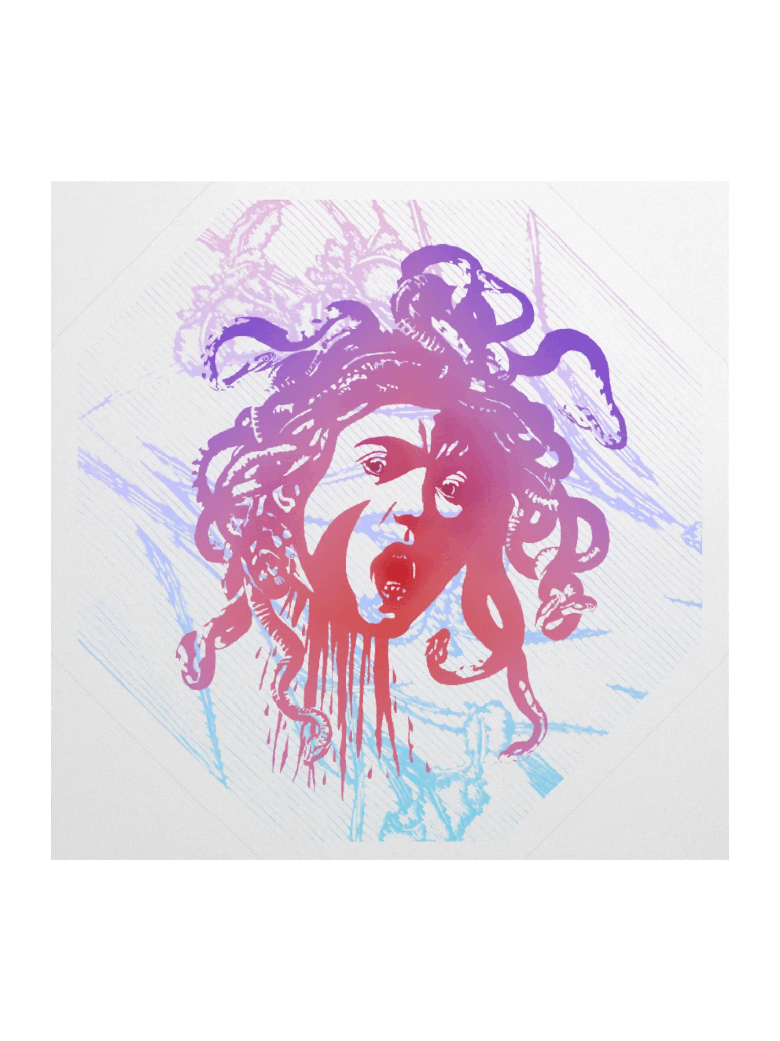 Sticker - Medusa on Purple Irises (transparent background) product image (1)