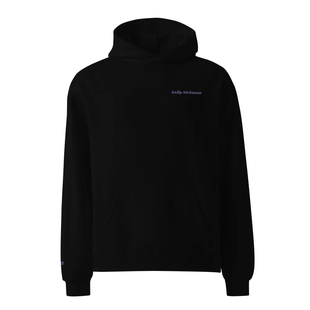 Embroidered SMS Hoodie - Purple product image (1)