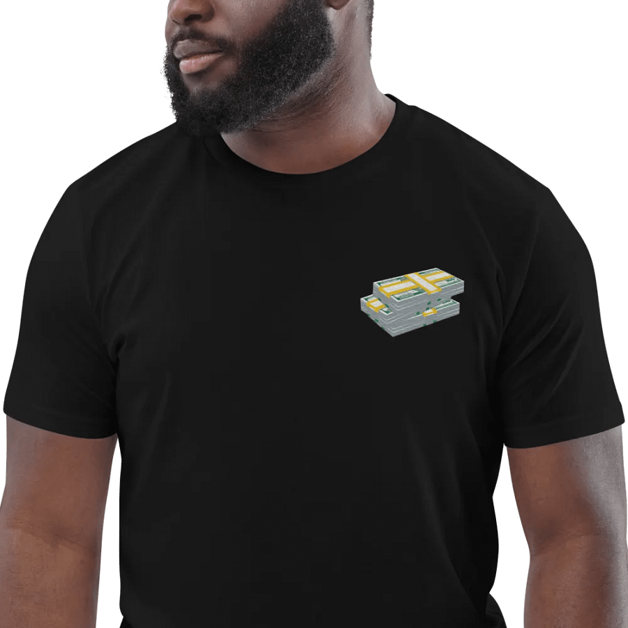 dollar stacks embroidered t-shirt - 100% cotton product image (5)