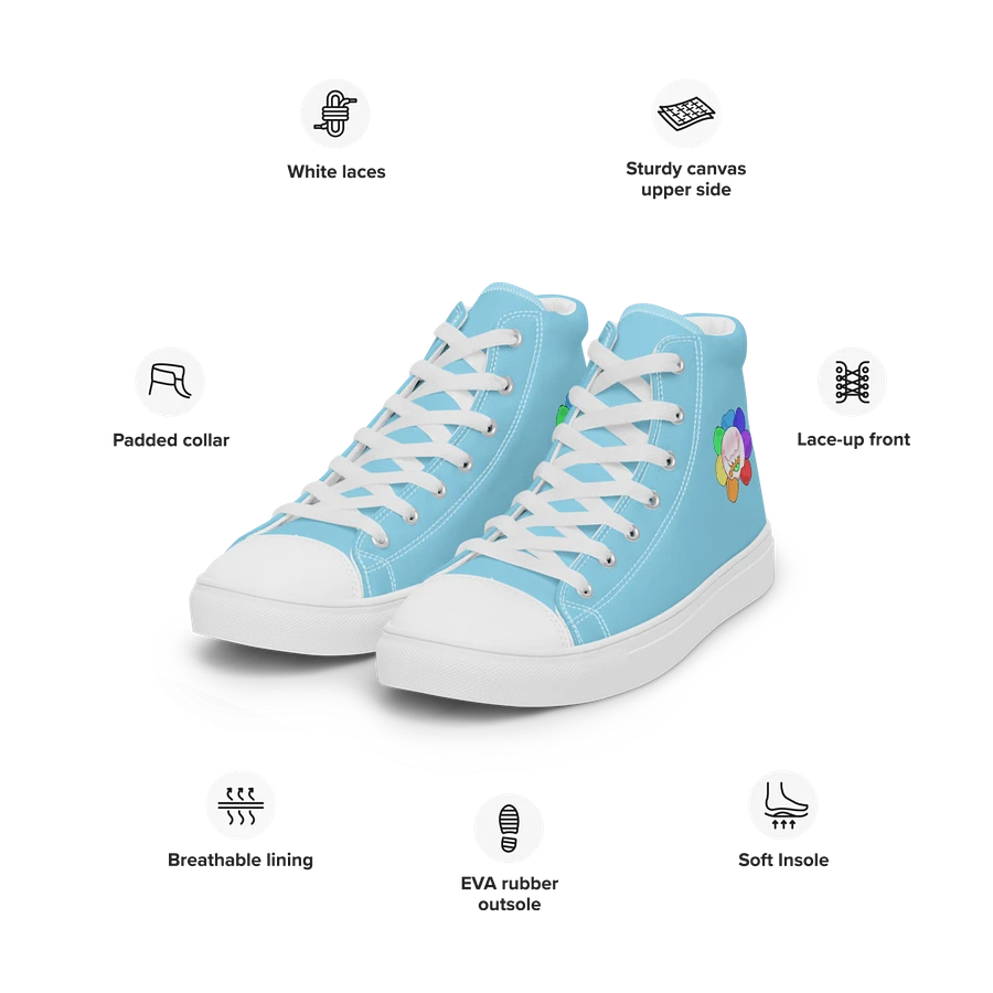 Pastel Blue and White Flower Sneakers product image (18)