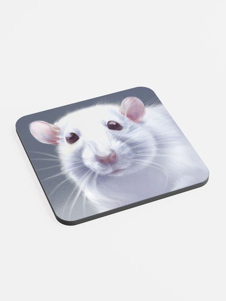 Big white rat coaster product image (2)