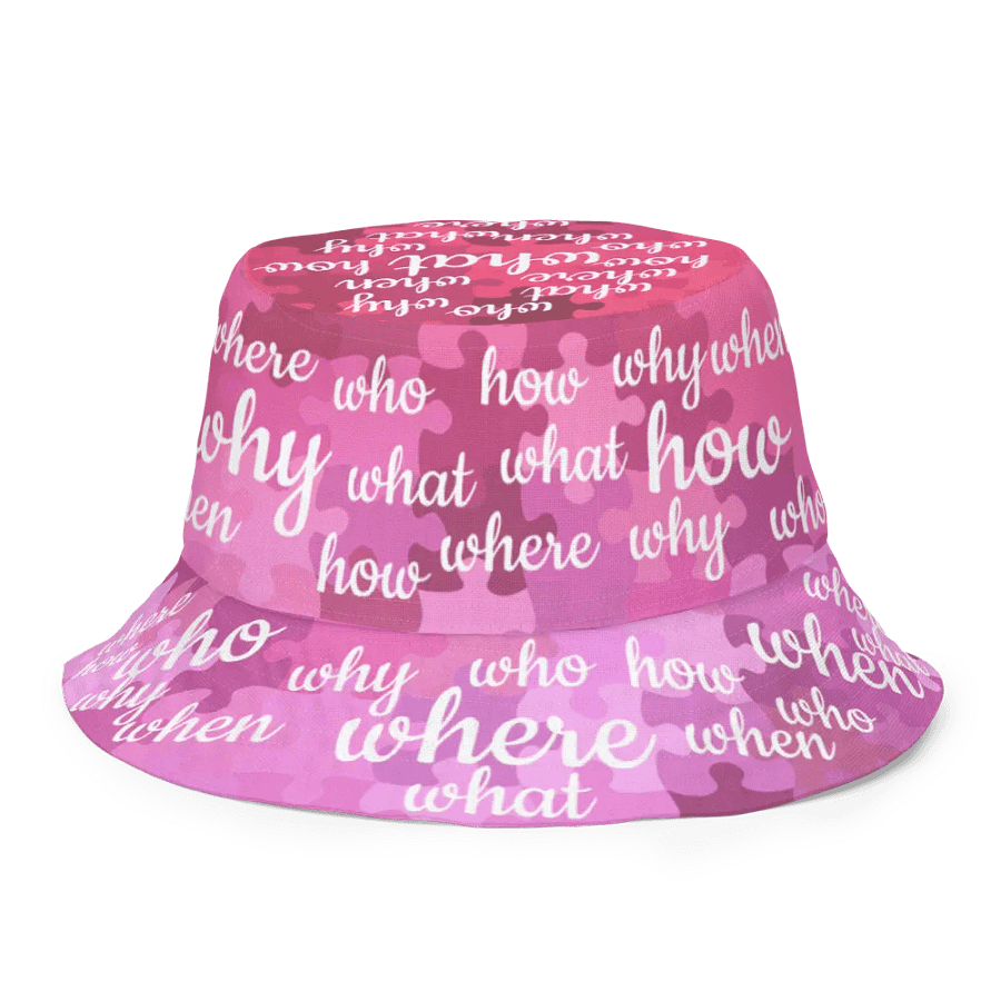 How Puzzling Pink Reversible Bucket Hat product image (1)