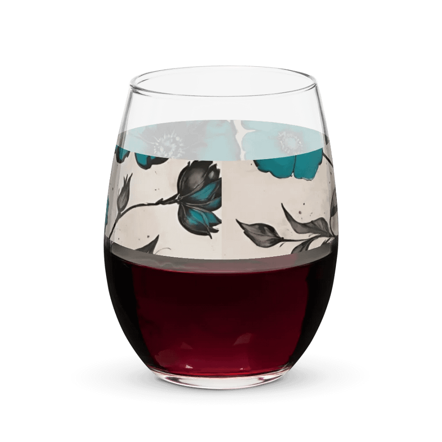 Vintage Floral Stemless Wine Glass product image (6)