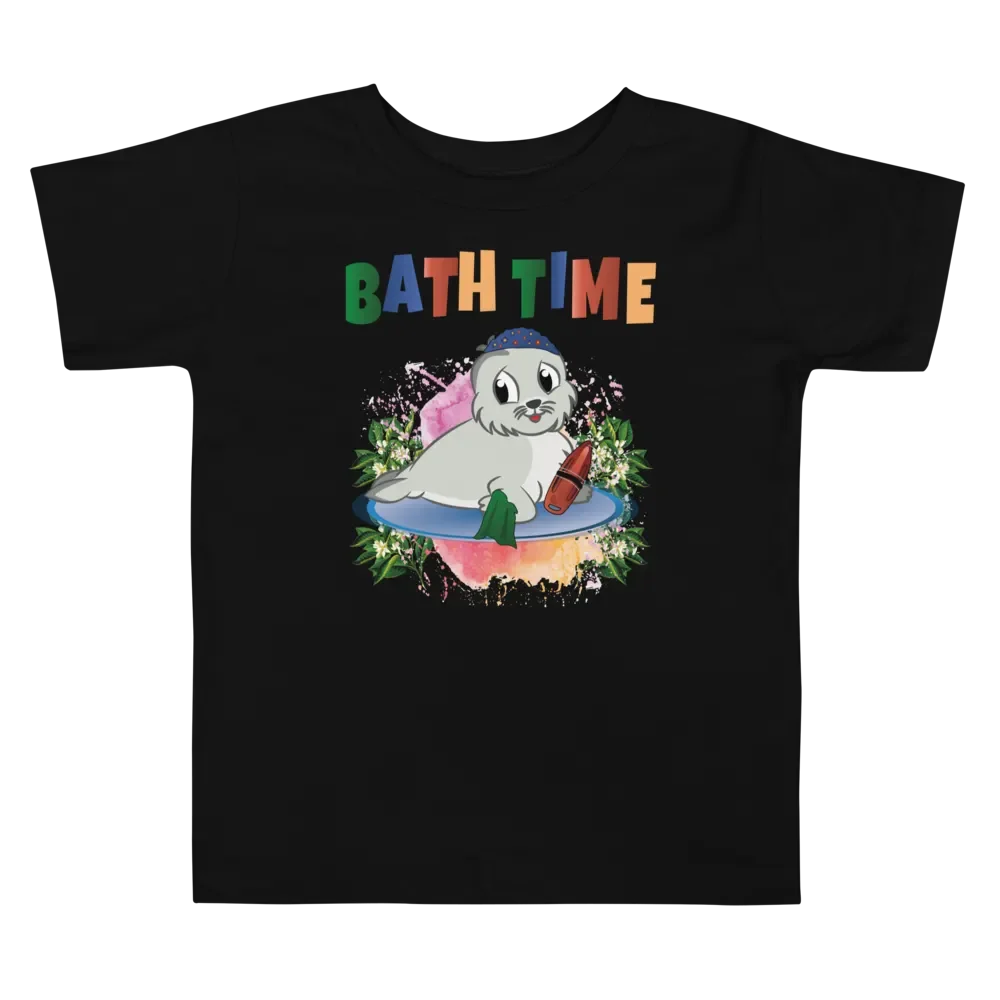 Bath Time Funny Colorful Bella +Canvas Toddler T-Shirt – Fun Gift for Kids product image (4)