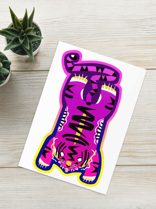 Pink Electric Tiger - Greeting Card product image (10)