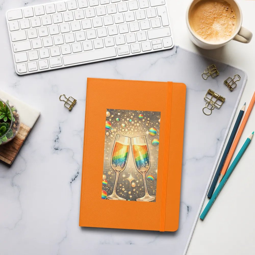 Rainbow Champagne Celebration Journal / Guestbook - ORANGE product image (8)