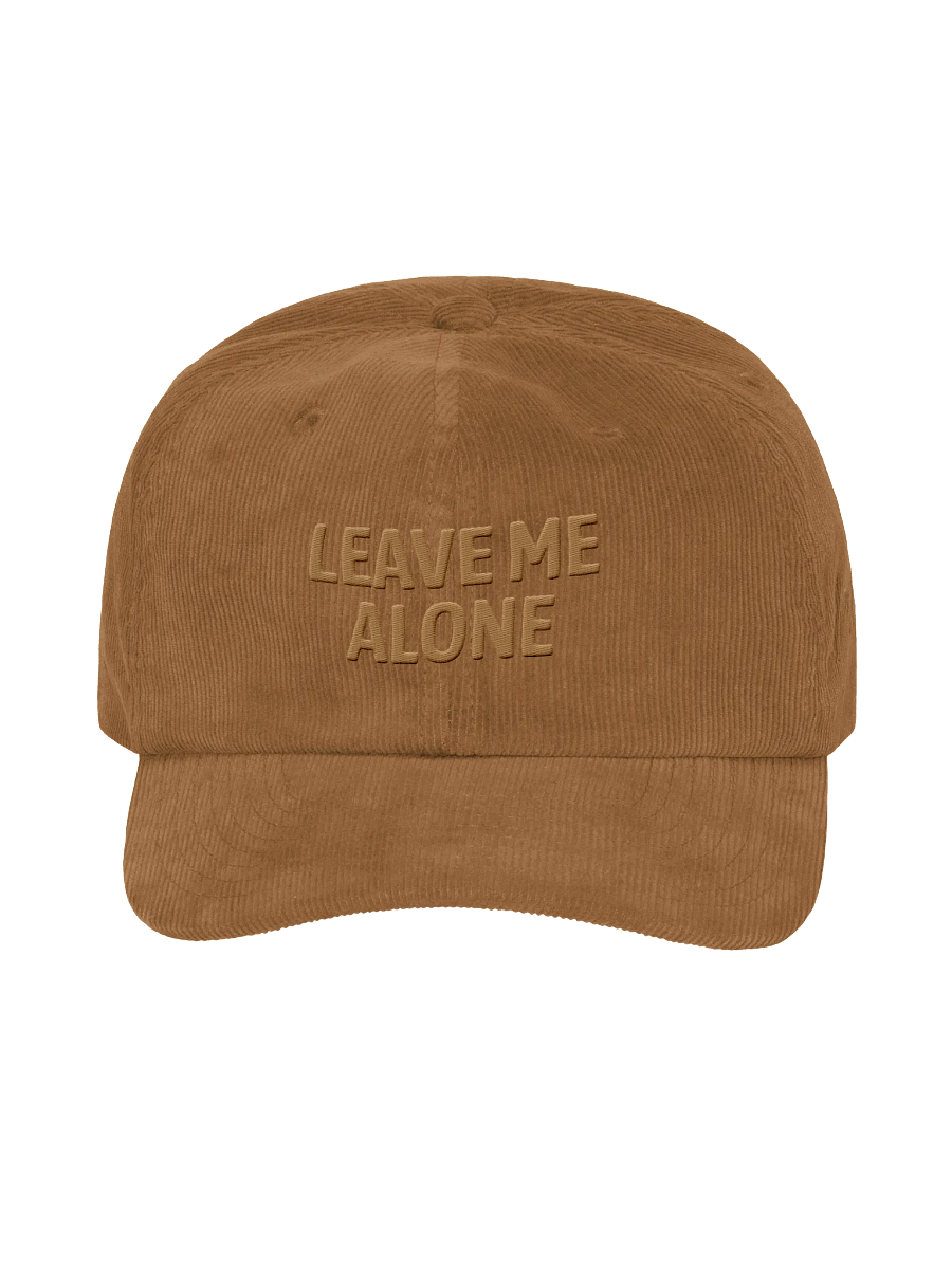 LEAVE ME ALONE Camel and Old Gold Tonal Corduroy Dad Hat product image (3)