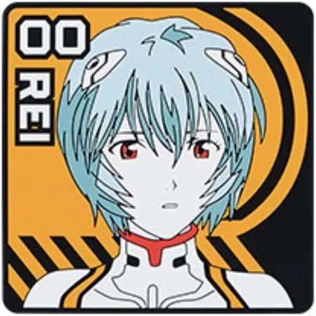 Neon Genesis Evangelion Rei Ayanami EVA 00 Rubber Coaster Bandai Japan - Anime Coaster Collectible product image (1)