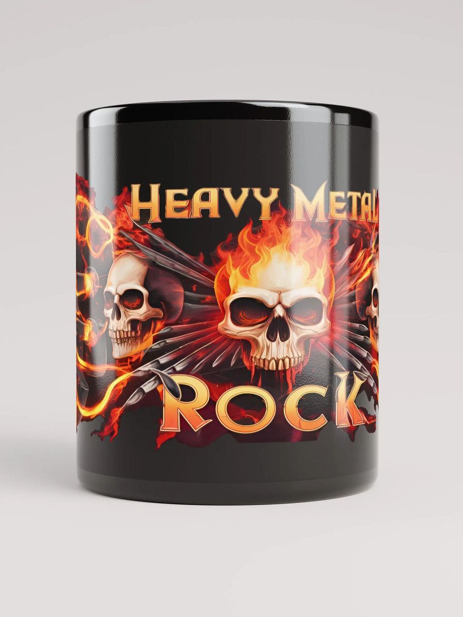Flaming Skulls Black Mug product image (9)