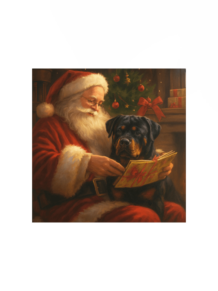 Rottweiler Santa's Storytime Poster product image (3)