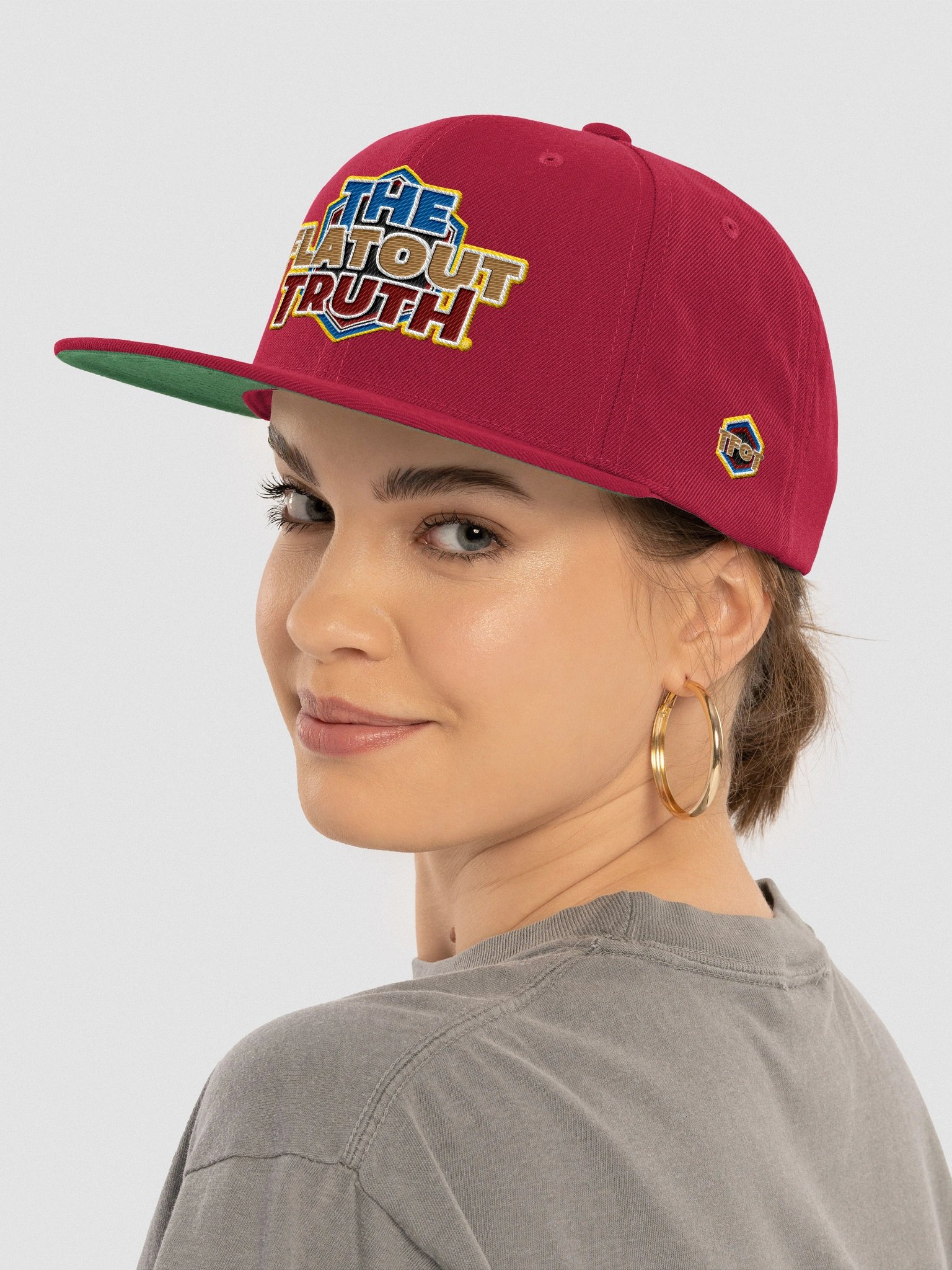 TFOT Embroidered Bold Sandy Hex Flat Snapback Hat product image (1)