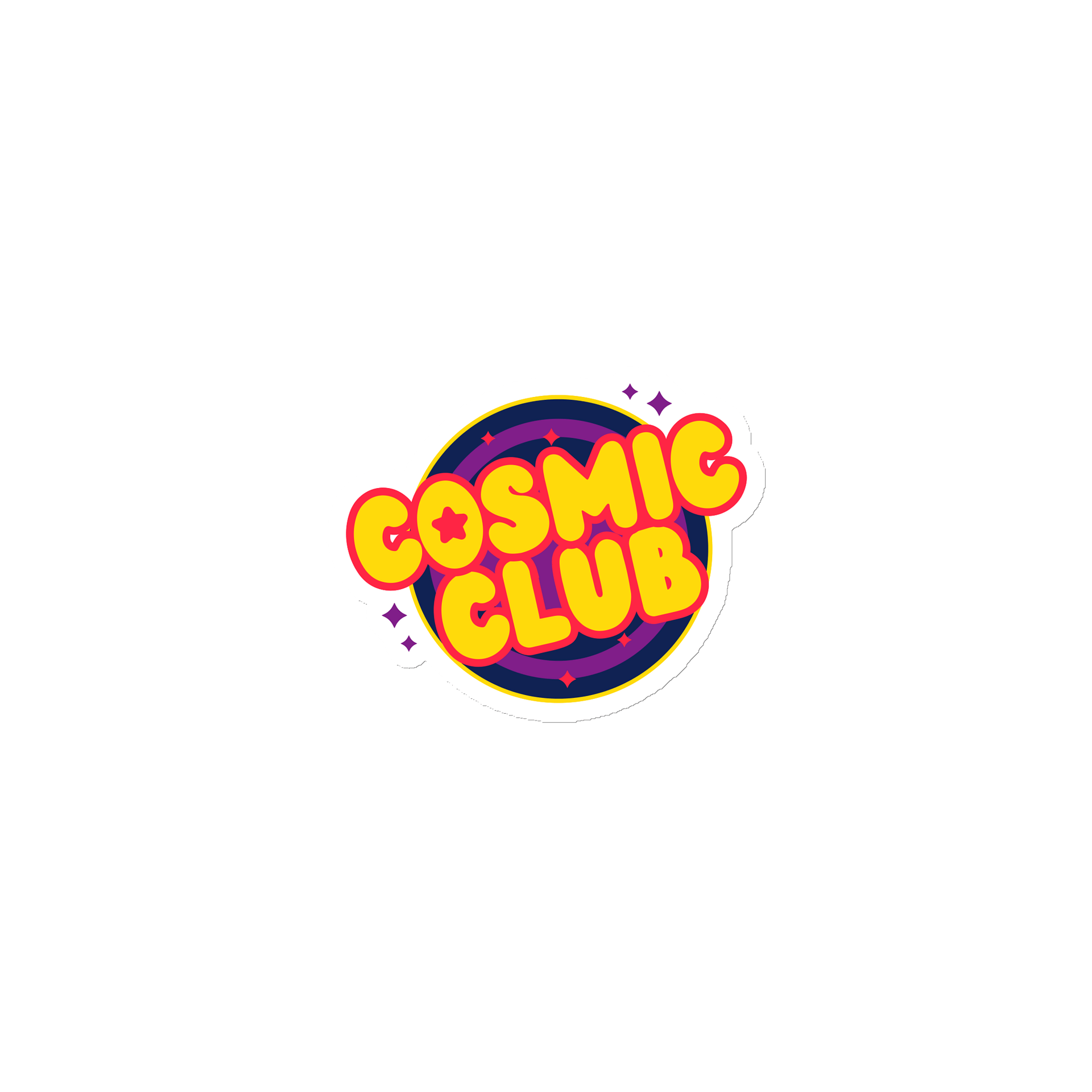 'Cosmic Club' Die-Cut Magnet product image (1)