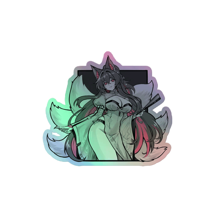 Aizuke Waifu-Style Holographic Sticker Set product image (2)