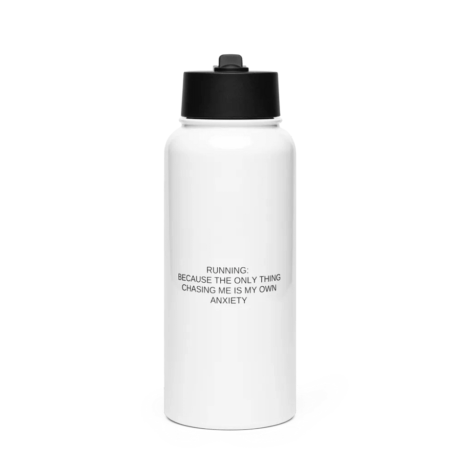 Running from anxiety Stainless Steel Water Bottle product image (1)