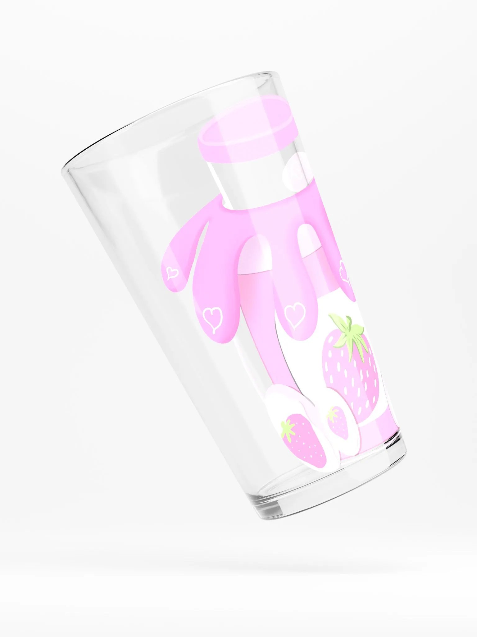 Strawberry Milk? heart - glass product image (4)