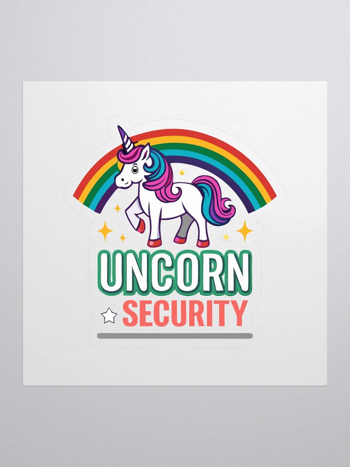 Unicorn Security Kiss Cut Stickers product image (1)