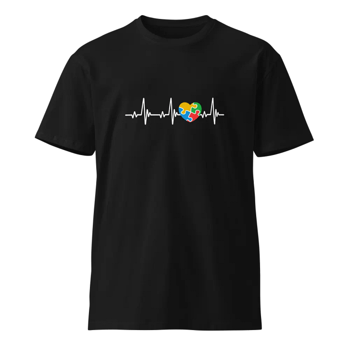 Autism Awareness Heartbeat Unisex Premium T-Shirt product image (1)