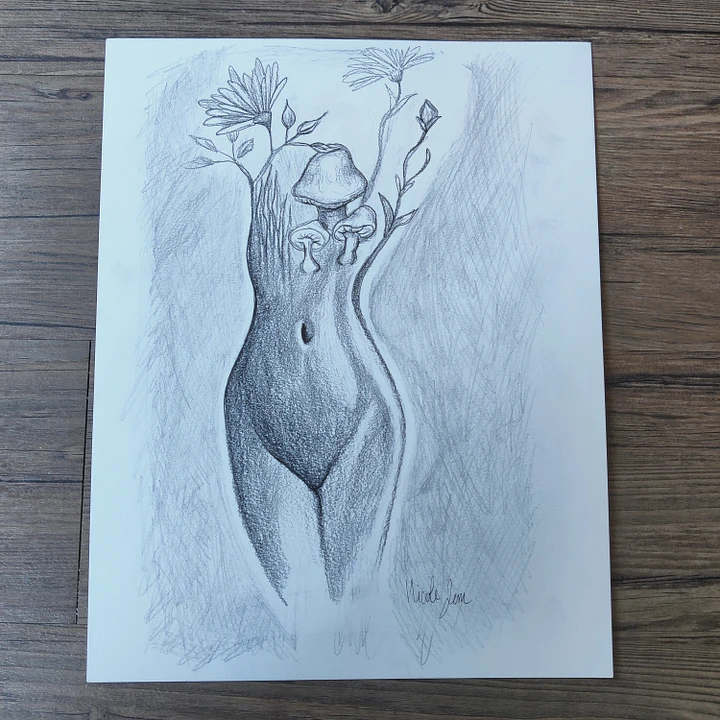 Mushroom Woman Figure drawing product image (1)