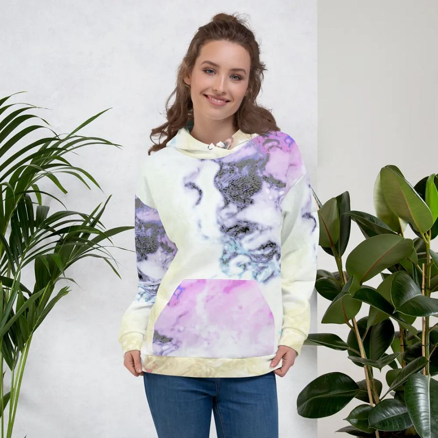 Pastel Abstract Unisex Pull On Hoodie product image (5)