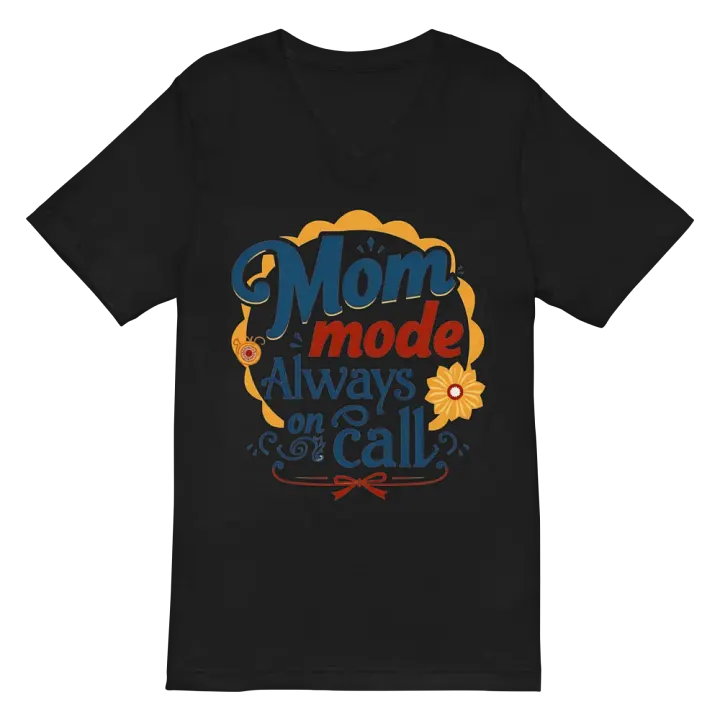 Always On Call Mom Mode V-Neck Tee product image (3)