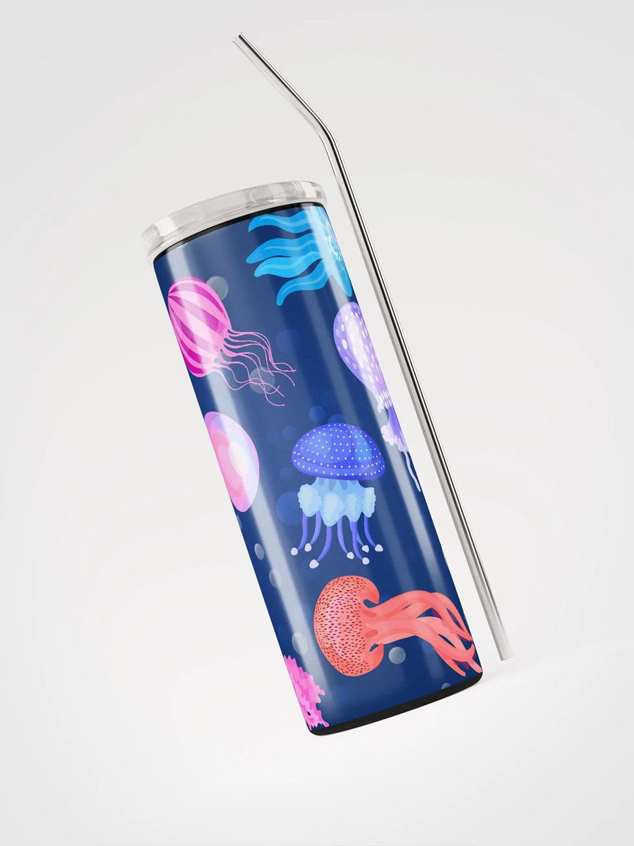 Dive into Refreshment: Jellyfish Tumbler - Eco-Friendly Stainless Steel with Straw product image (3)