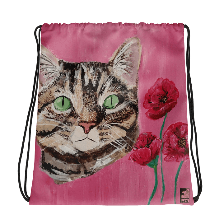 "Poppy the Cat" Drawstring Bag product image (1)