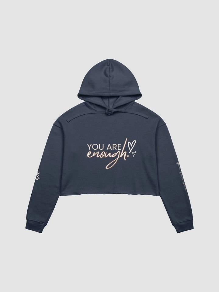 You Are Enough: Womens Fleece Crop Hoodie (Dark Colors) product image (17)