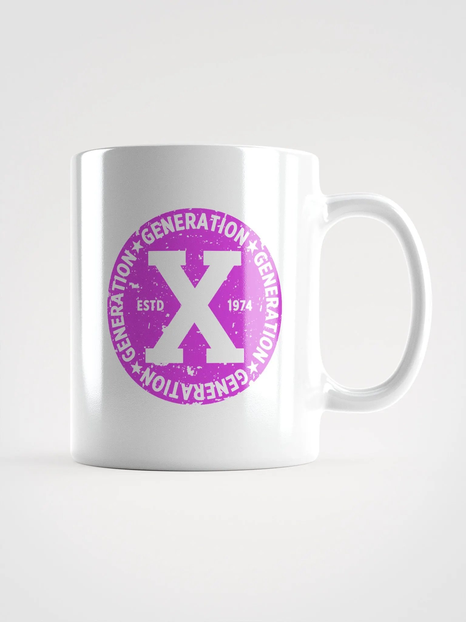 Generation X ESTD 1974 Distressed Coffee Mug White product image (1)