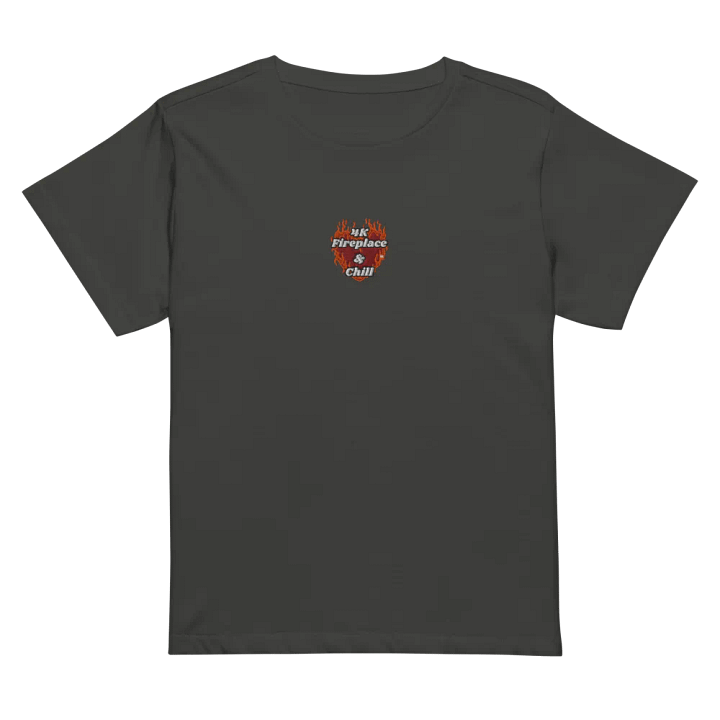 Flaming Heart - 4K Fireplace & Chill | Embroidered High Waisted Tee product image (1)