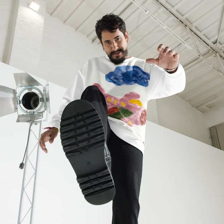 Kid Airplane (All-Over Print Recycled Unisex Sweatshirt) product image (2)