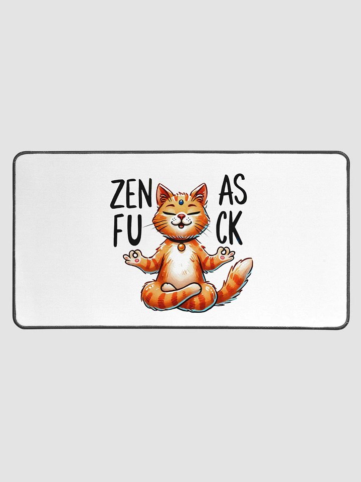 Zen Cat Meditation Desk Mat product image (1)