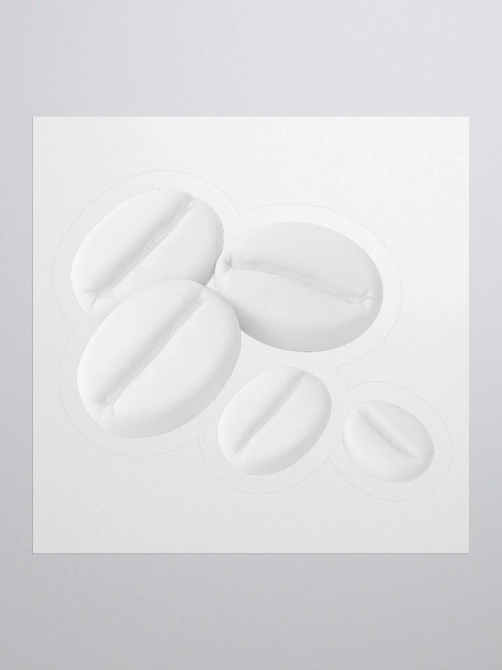 They Are Coffee Beans I Swear! White Coffee Bean Sticker product image (1)