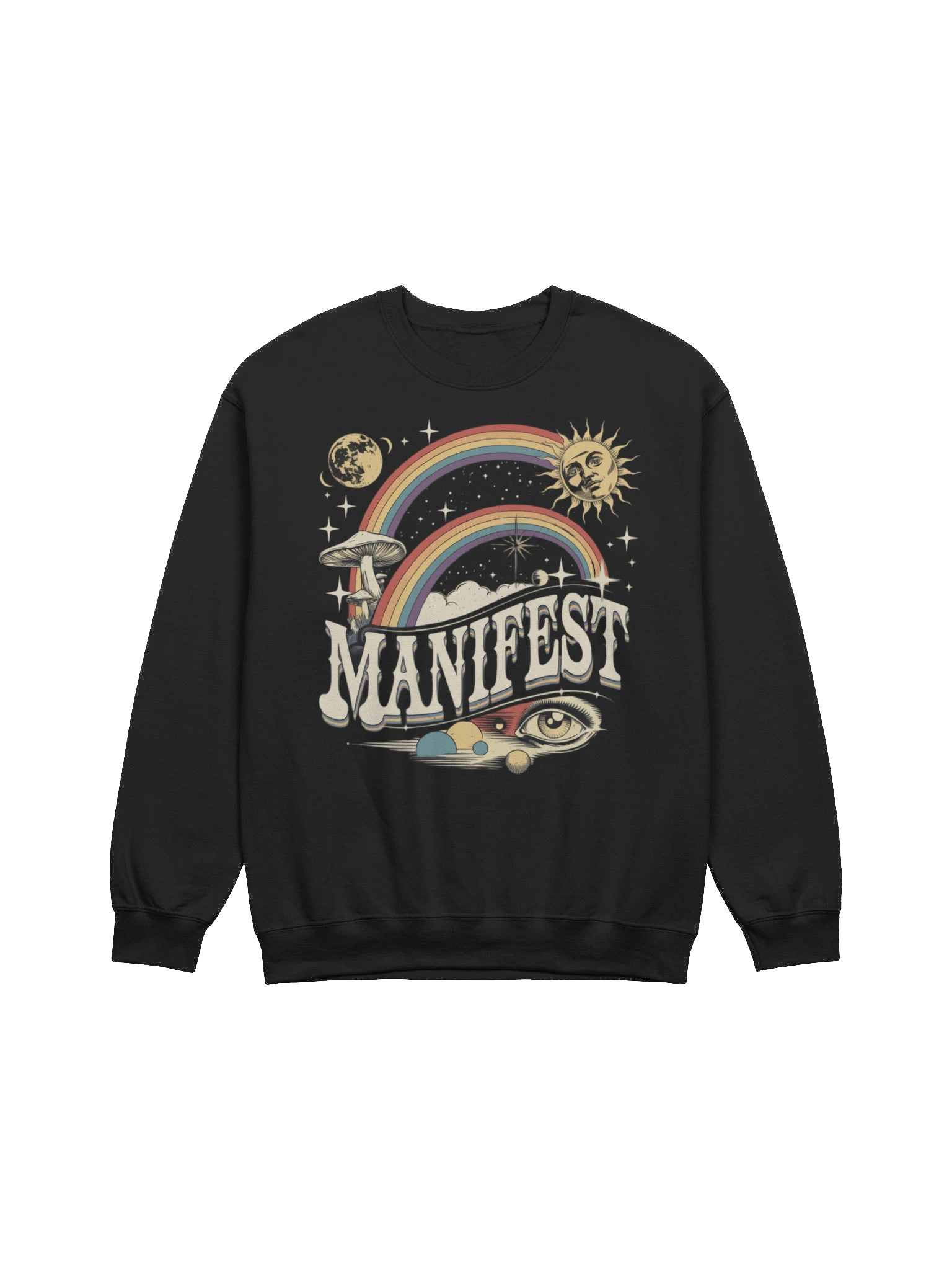 MANIFEST Cosmic Sweatshirt – Retro Mystical Motivational Crewneck product image (2)