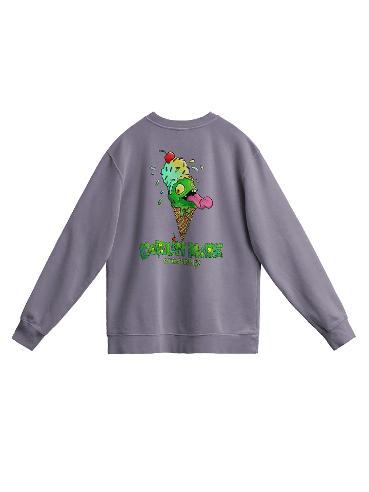 Goblin Mode Creamery Cone on front w/ Font & Cone Logo on back Crewneck product image (2)