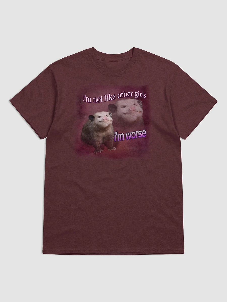 I'm not like other girls, I'm worse possum T-shirt product image (1)