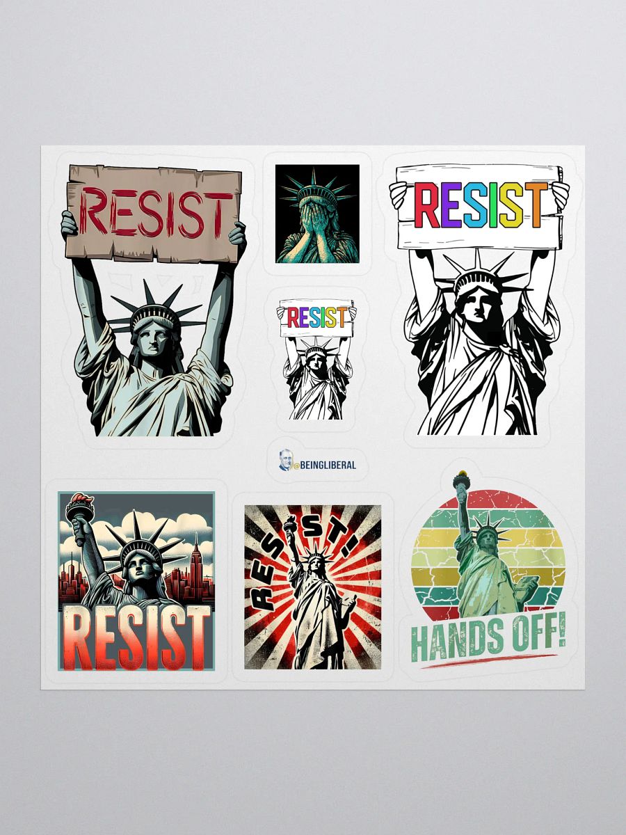 Democratic Political Smorgasbord Pack 3 Resist Stickers - Being Liberal product image (1)