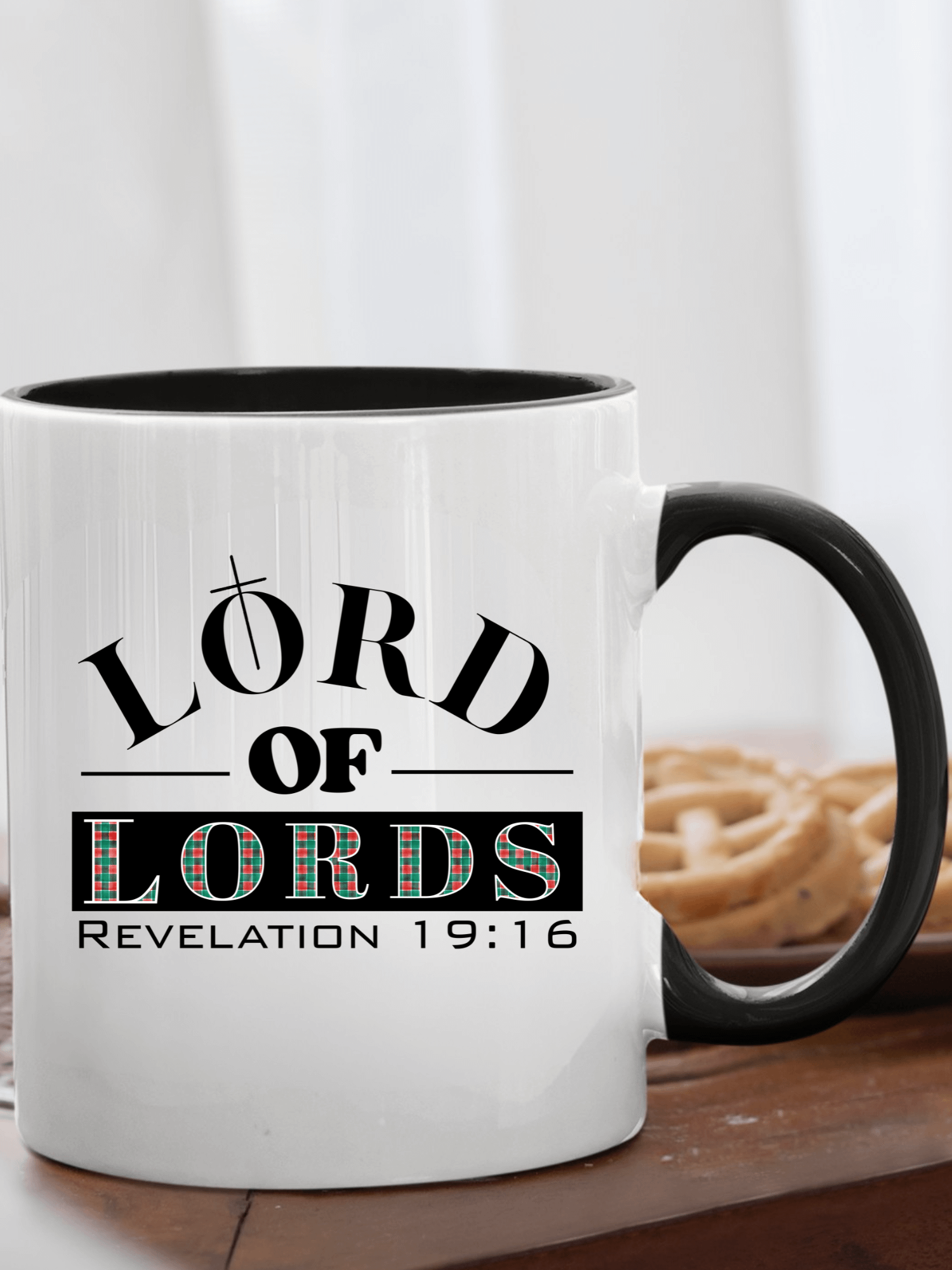 Lord of Lords Christian 11 & 15 oz Mug | Jesus Christ Faith Gift | Inspirational Coffee Cup for Believers product image (1)