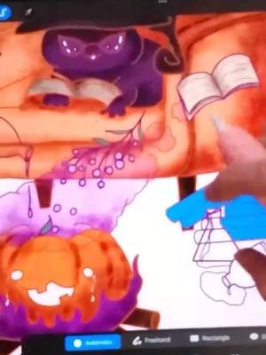 🎃Halloween themed cover for digital planner / journal 🖊️ the process 🌟 iPad #foenixstudio #digitalplanning  #bulletjournal #halloween 