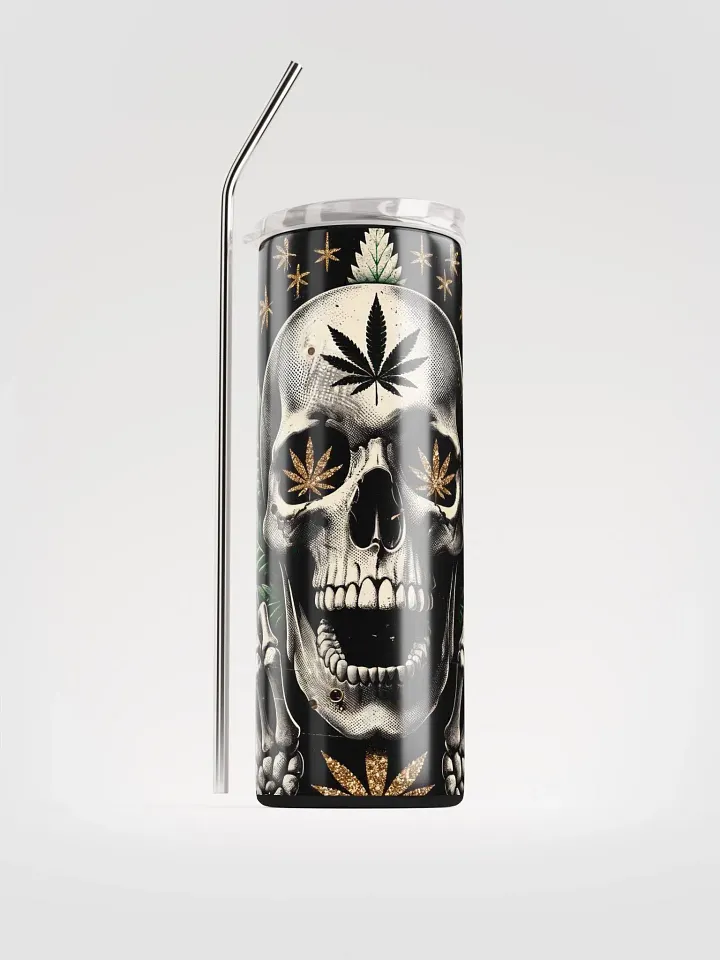 Rebel Leaf Skull Stainless Steel Tumbler product image (1)