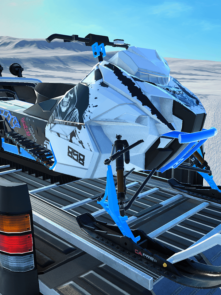 Catalyst 858 Wreker Wrap black and white with 509 suit and dark gauges and suspension product image (2)