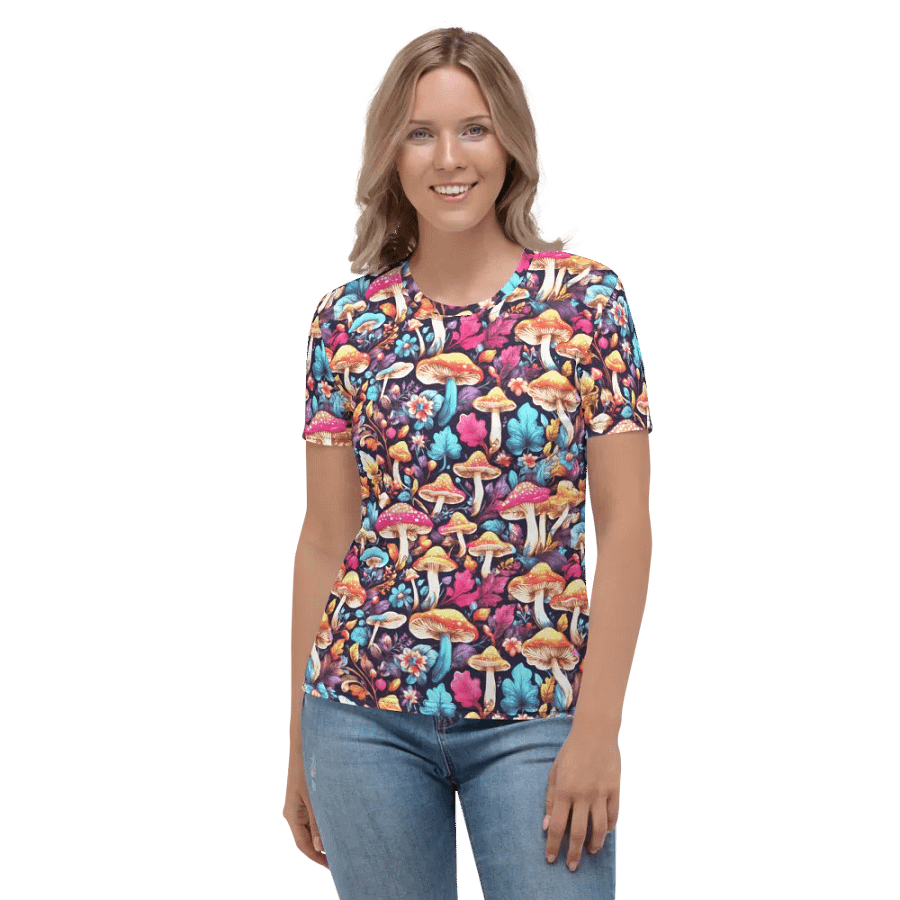 Mushroom Pattern All Over Print T-shirt product image (2)