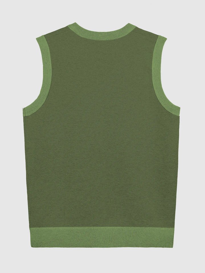 PLEASE DON'T MAKE ME TALK (duotone olive) knitwear vest product image (9)