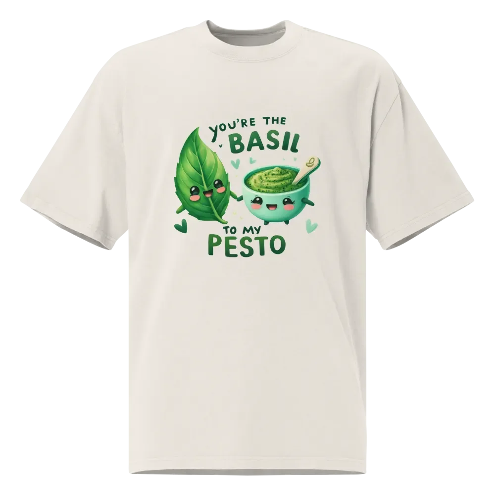 Basil to my Pesto - Word Pun Oversized Tee product image (1)
