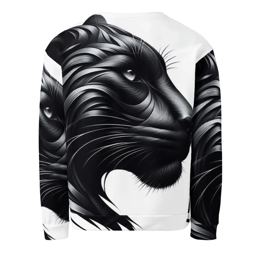 Men's White Long Sleeve T-Shirt with All-Over Panther Mandala Design – Bold and Stylish! product image (12)